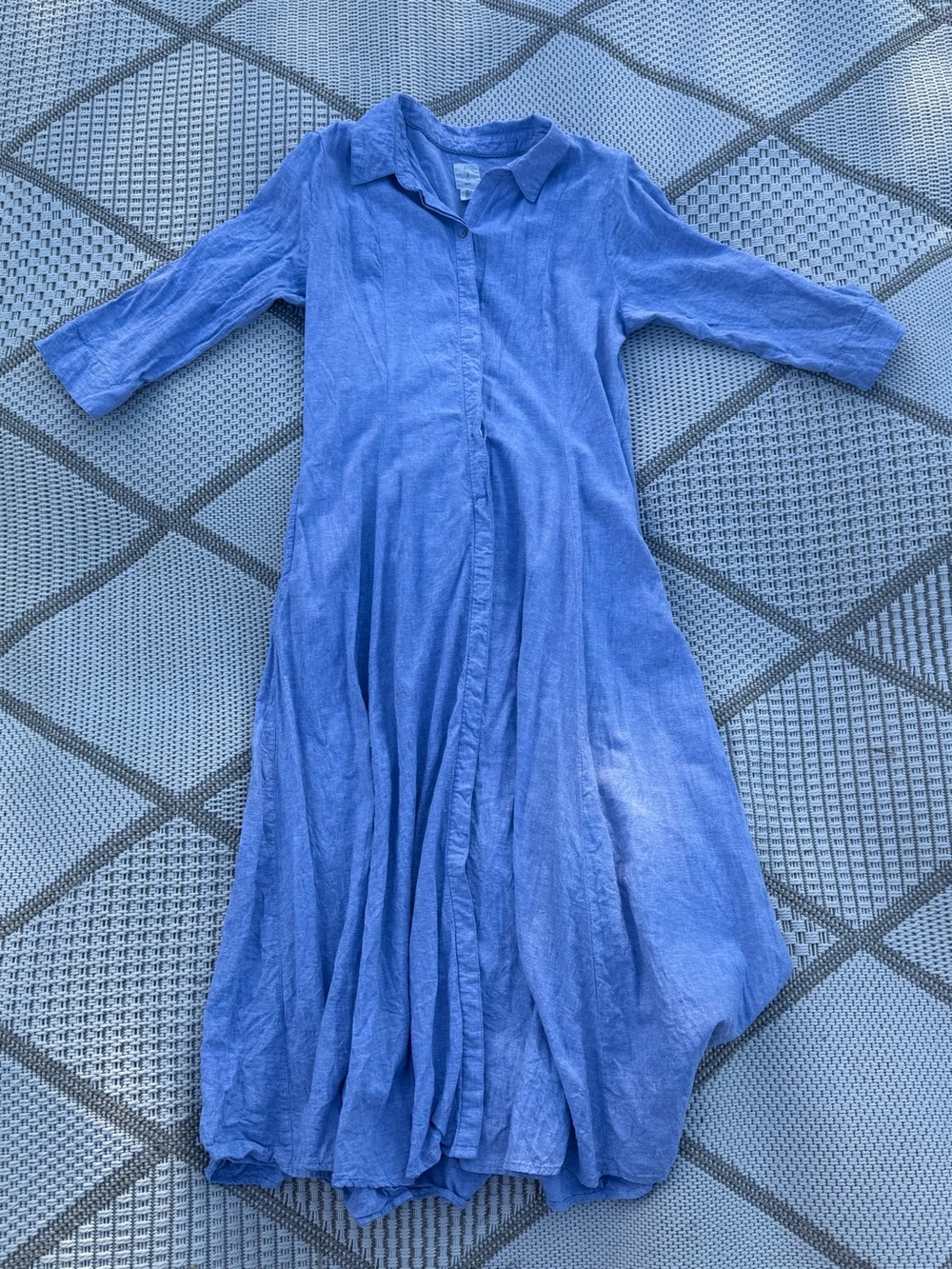 Joie Cornflower Blue Button-Front Maxi Dress
